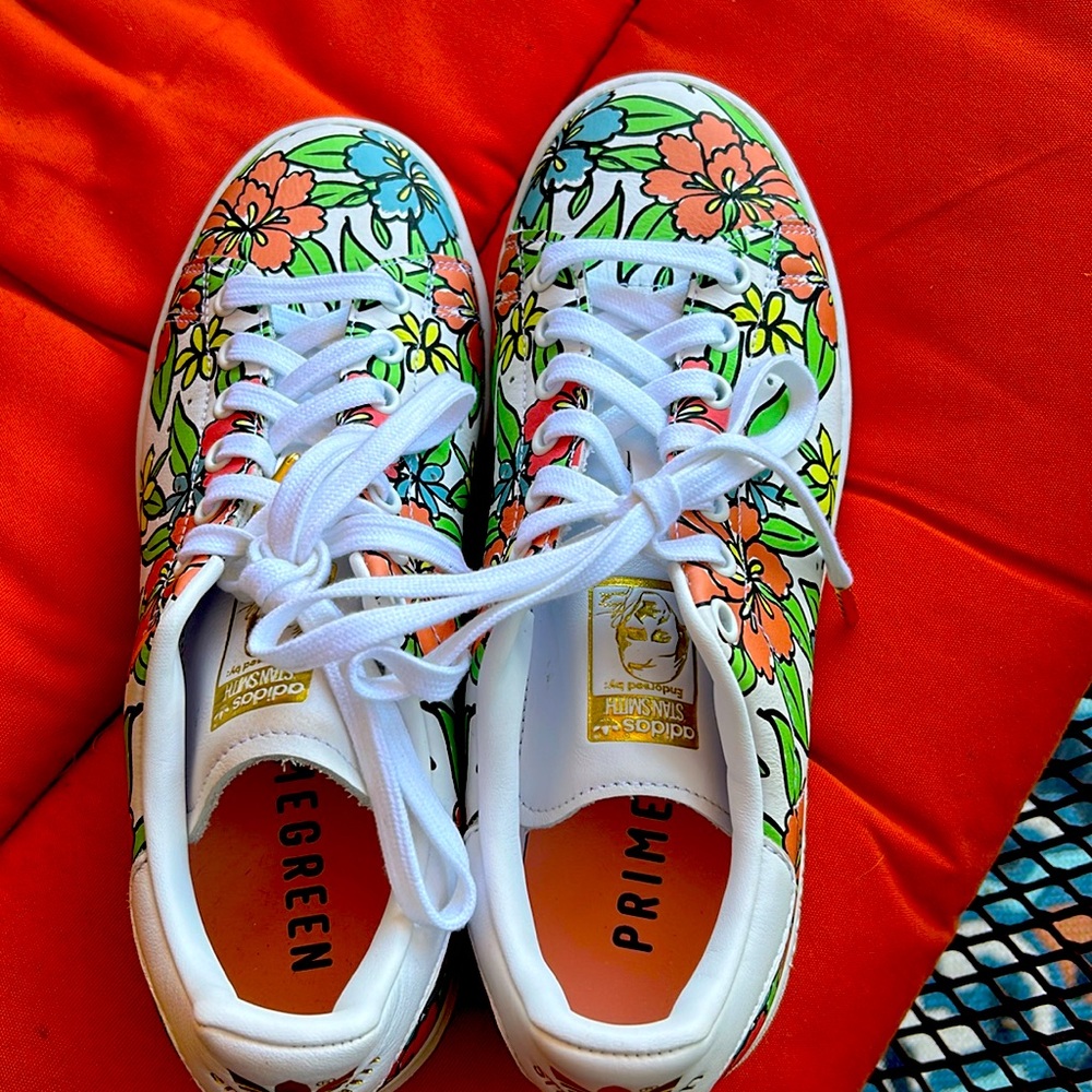 Adidas Stan Smith x Marimekko Primegreen floral tennis shoes
